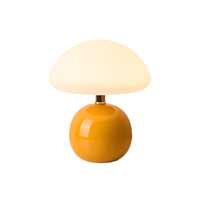 Norvo | Krem Sopp Lampe - Fransk Vintage Lampe