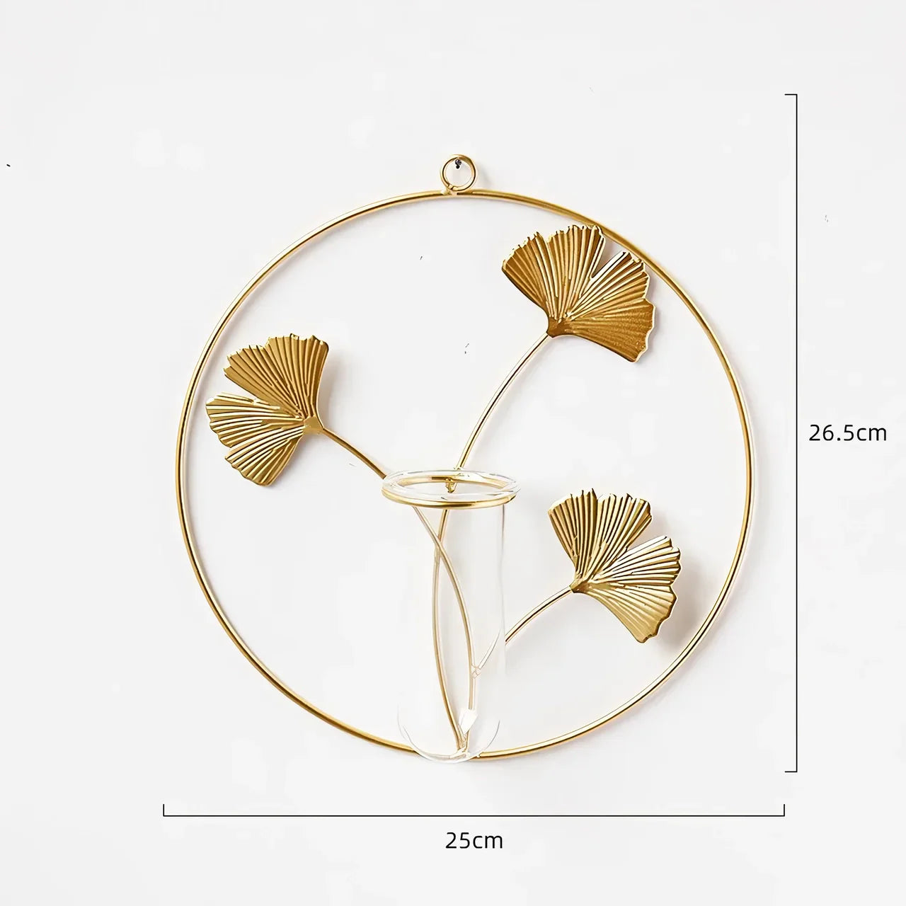 Norvo | Elegant Gull Jern Veggmontert Hydroponisk Blomsterkrukke