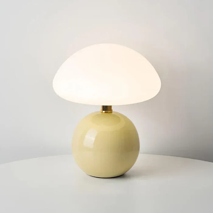 Norvo | Krem Sopp Lampe - Fransk Vintage Lampe