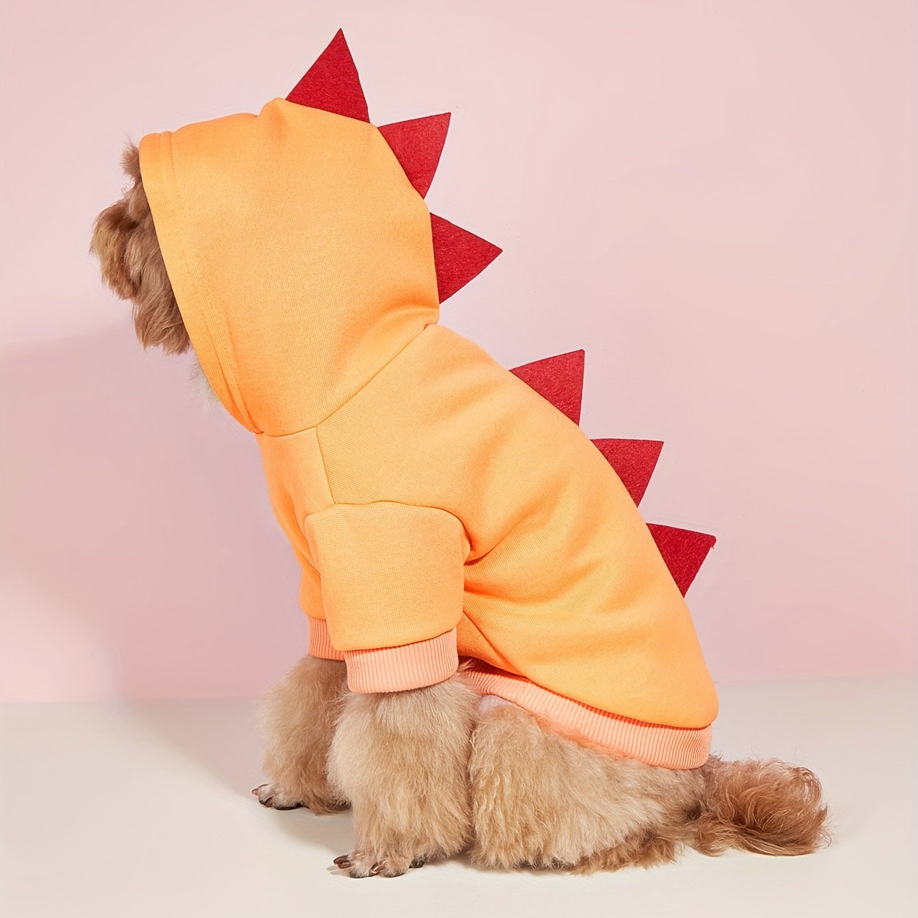 Norvo | Hund Halloween Kostyme Fleece Dinosaur Hoodie | Kjæledyrantrekk Varm