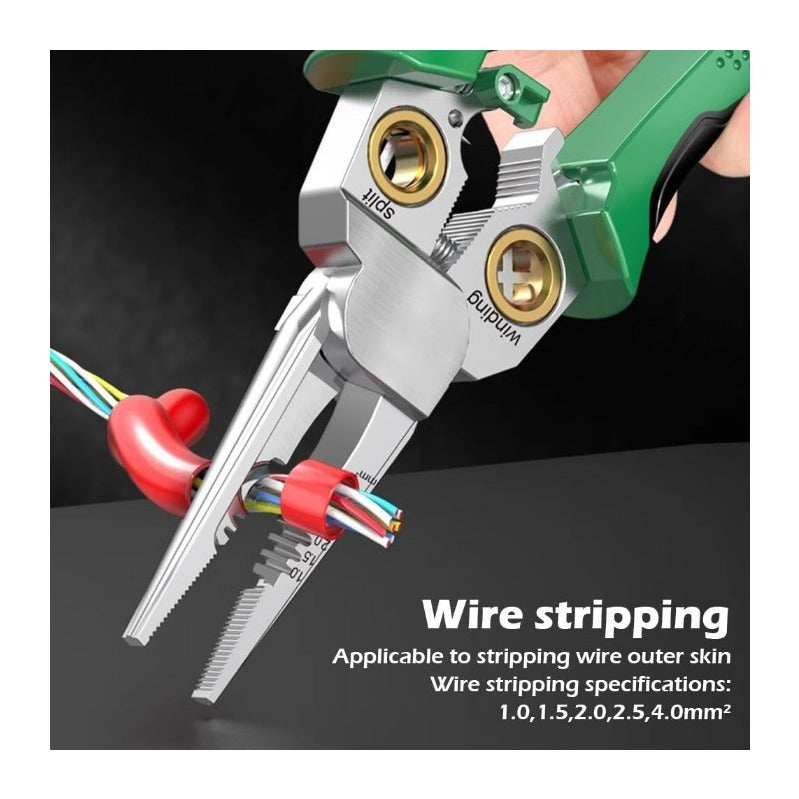 Norvo | 8-i-1 Ledningsskrellverktøy med innebygd spenningsdetektor – Kutt, vri, test og skrell i ett