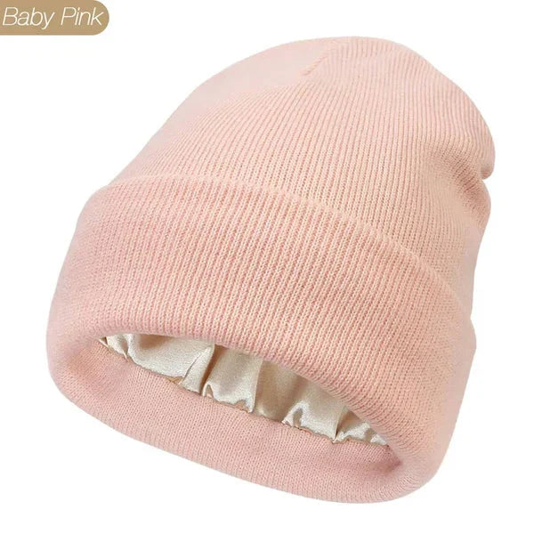 Norvo | Dame Beanie Lue | Anti-statisk & Anti-frizz | Glatt Hårbeskyttelse | Behagelig Komfort Hele Dagen