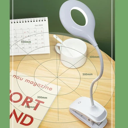 Norvo | Oppladbar LED Bordlampe med Klemme – Justerbar Skrivebordslampe for Hjemmekontor og Studier
