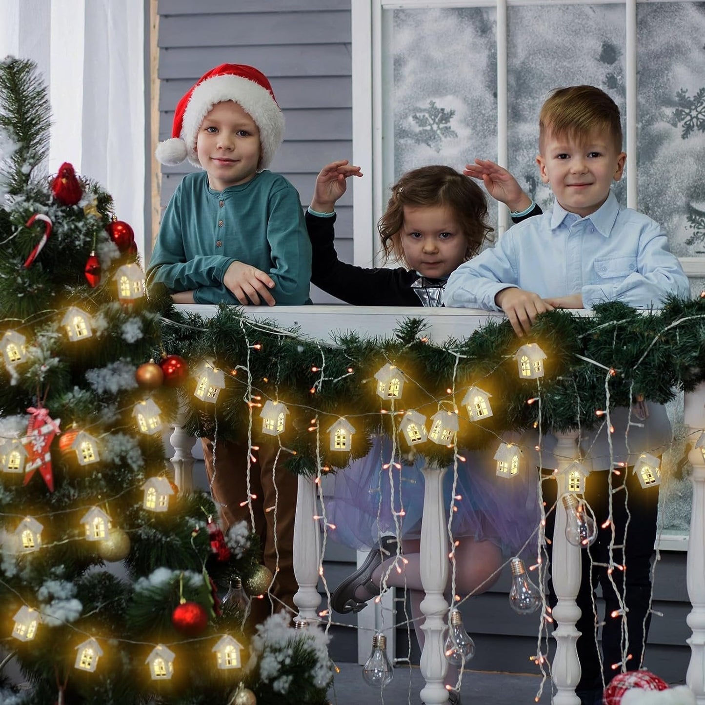 Norvo | Fairy Wood House Lights - Juletrehus Lyskilder