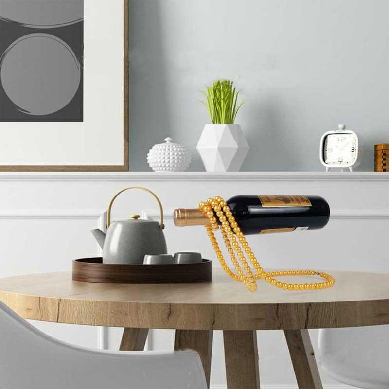 Norvo | Elegant Pearl Bottle Holder - Hengende Vinflaskeholder Rack