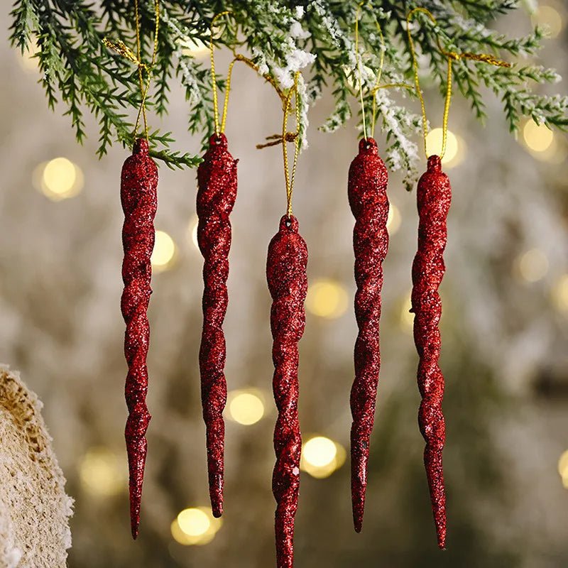 Norvo | Faux istapp julepynt sett – Vinterunderland tredekorasjoner for fester & nyttårs sjarm