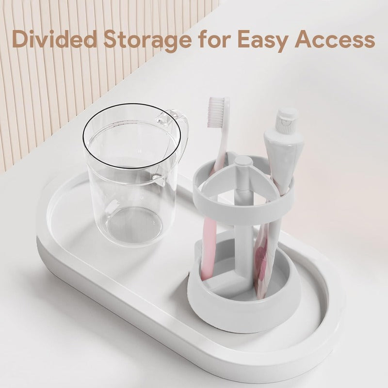 Norvo | Tannbørsteholder med støvdeksel og vaskekopp