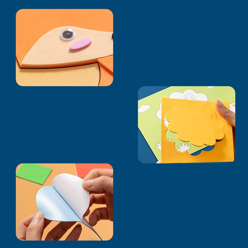 Norvo | 3D Skum Klistremerke Puslespillspill DIY Dyr Barneutdanning Leker