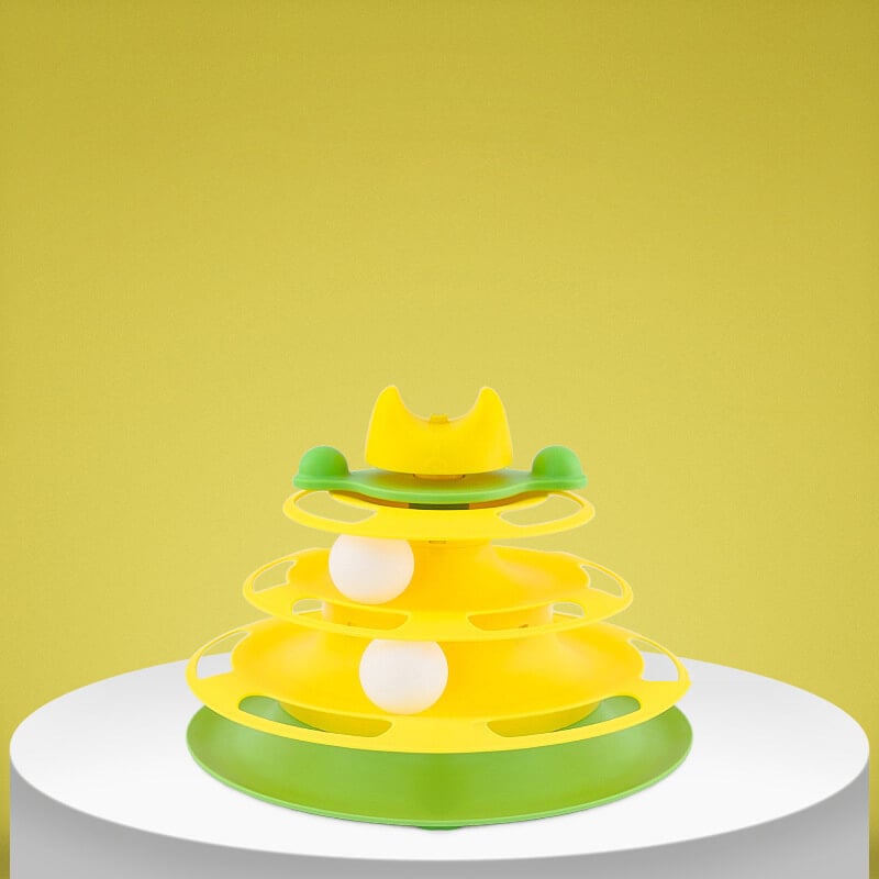 Norvo | Deilig interaktiv sirkelbane med bevegelige baller kattehøytaler for avslapning