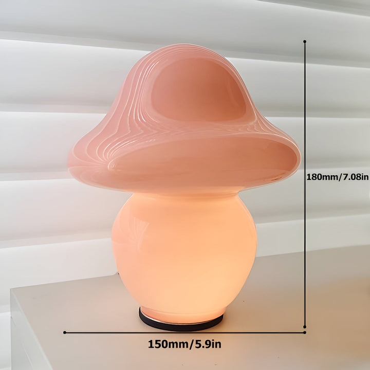 Norvo | MushroomDream Lampe – Fortryllende Glassbelysning med Sopps mønster
