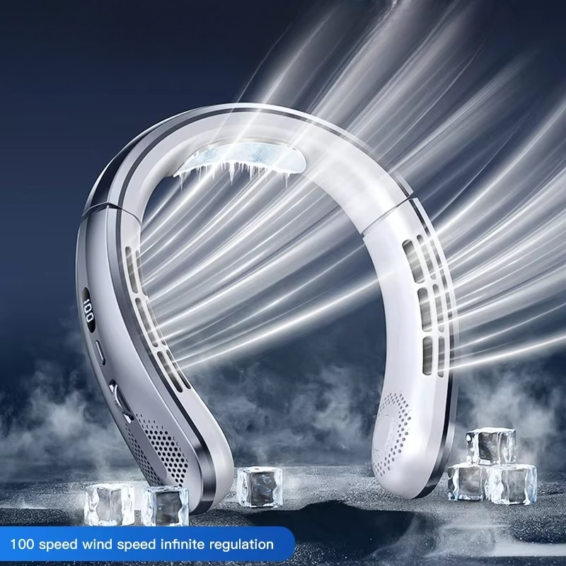 Norvo | Bærbar nakke luftkjøler vifte oppladbar bladløs personlig bærbar