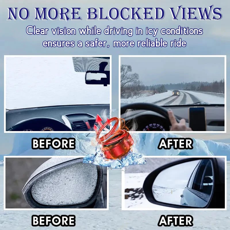 Norvo | Bærbar Bilvarmer | Sol- & USB-ladbar Avisning | Rask Avfrostingsenhet for Biler & Hjem