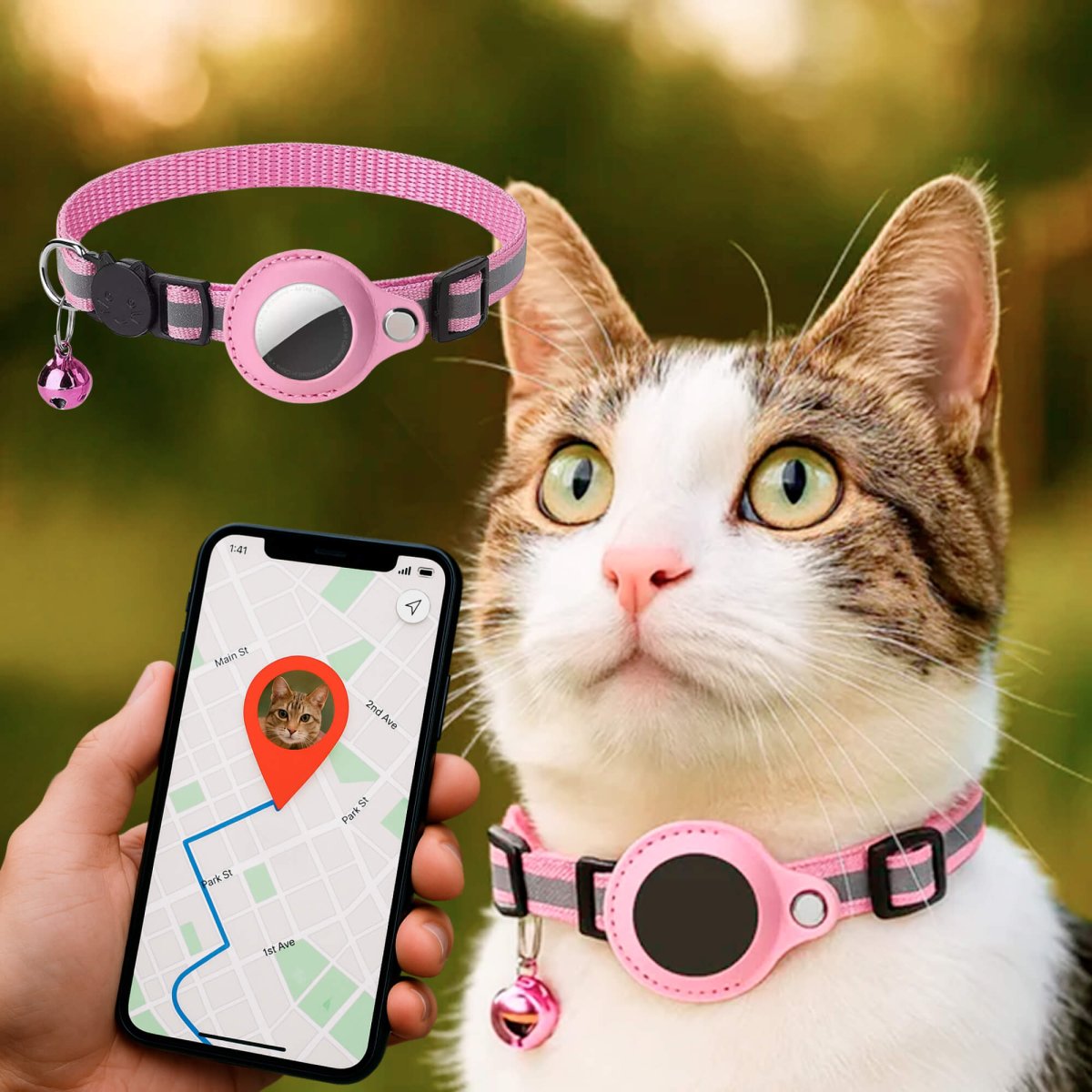Norvo | FELITRACK – Katt GPS Tracker Halsbånd med Reflekterende Design