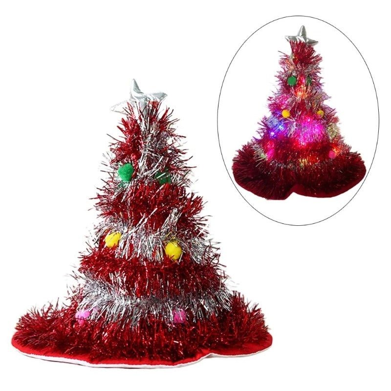 Norvo | Festive Christmas Tree Hat - Holiday Theme Hat, Santa Hats