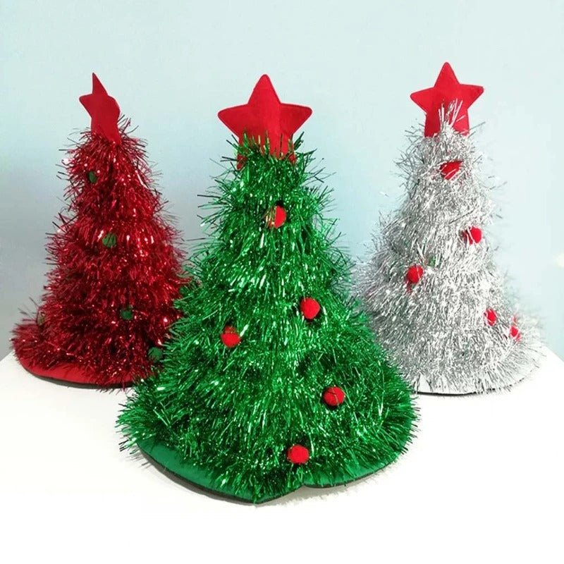 Norvo | Festive Christmas Tree Hat - Holiday Theme Hat, Santa Hats