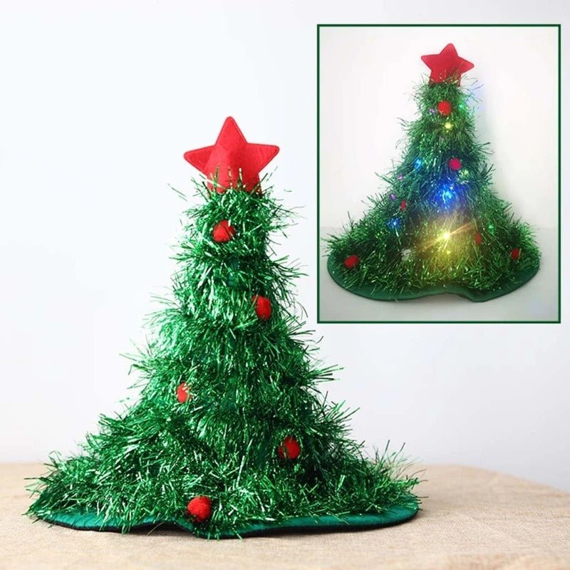 Norvo | Festive Christmas Tree Hat - Holiday Theme Hat, Santa Hats