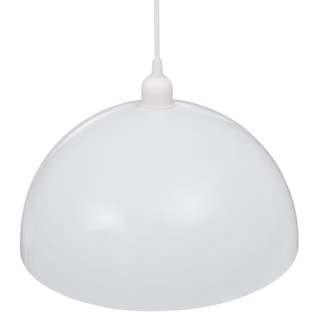 Sett med 2 halvkuleformede hvite taklamper