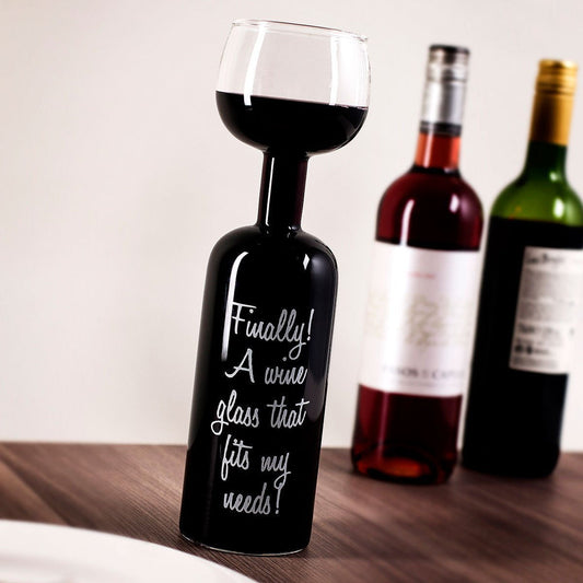 Full vinflaske glass