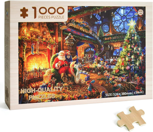 Norvo | Qualitäts Holz Frohe Weihnachten Puzzle