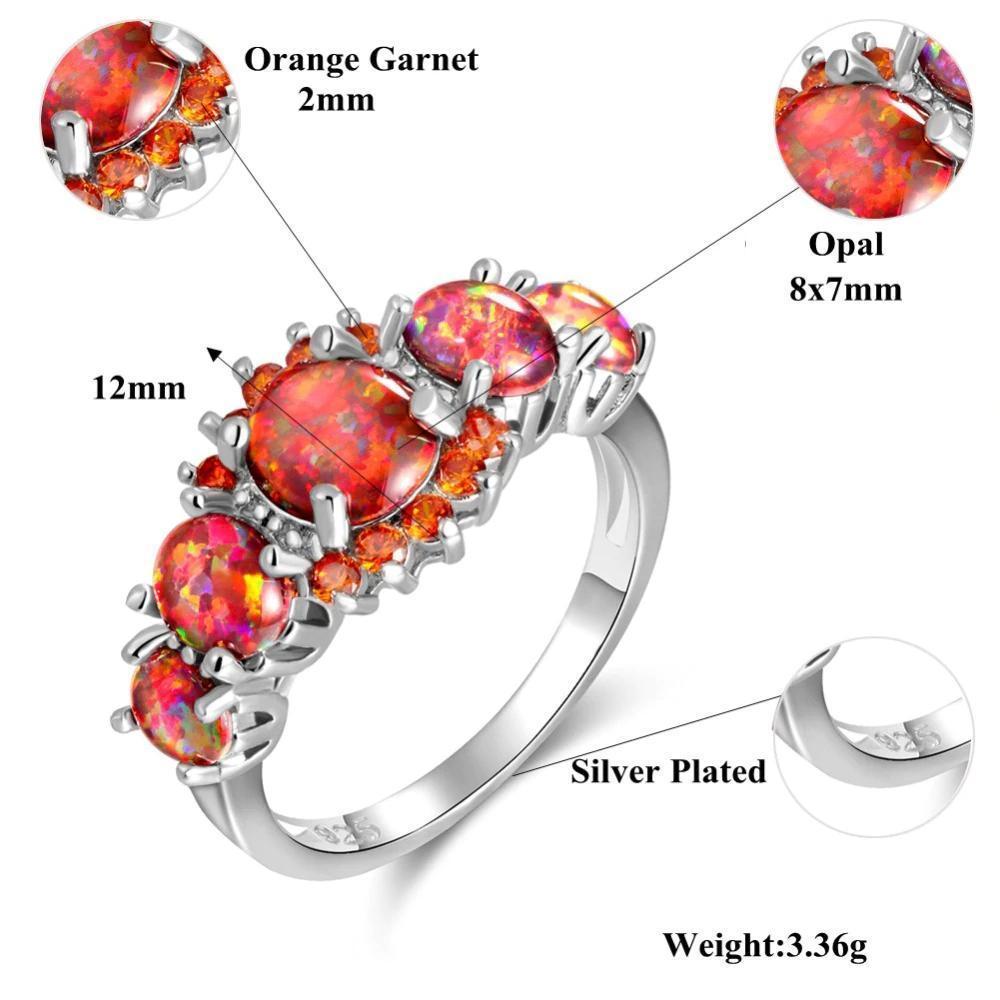 Norvo | Fire Opal Granatring