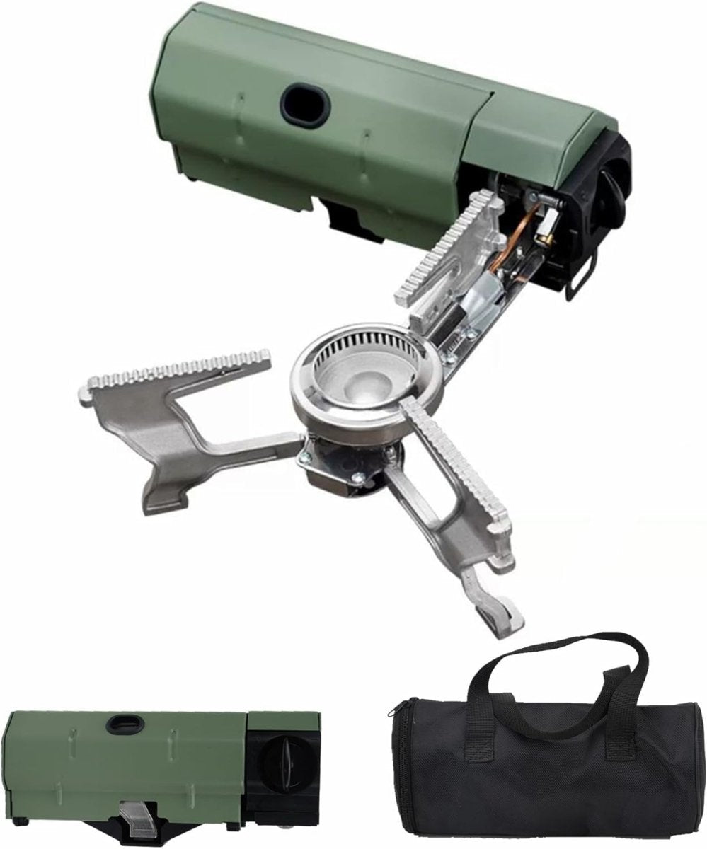 Norvo | FLAMECAMP – Bærbar butan campingovn med oppbevaringspose og gassflaske