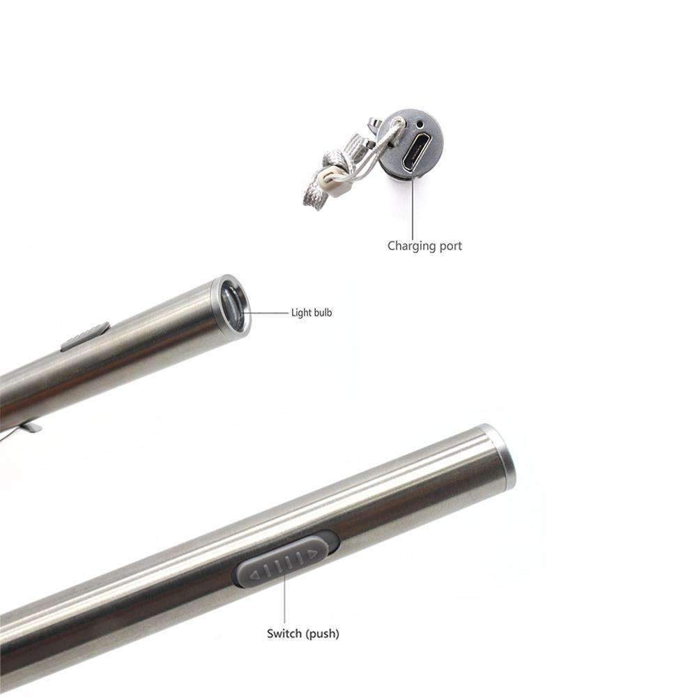 Norvo | USB Lommelykt Kraftig Oppladbar - Aluminiumslegering Vanntett LED