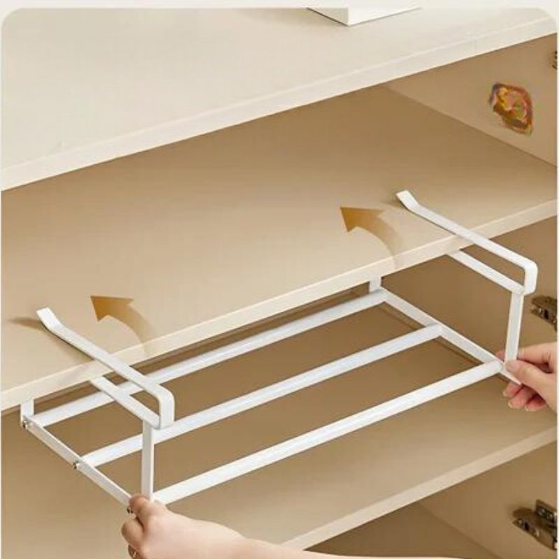 Norvo | FlexFit Hylleforlengelse – Justerbar Skoskaporganisator – Plassbesparende Oppbevaringsløsning – Verktøyløs Montering – Passer 40–65 cm