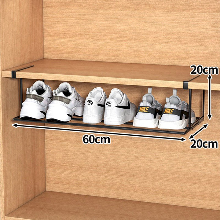 Norvo | FlexFit Hylleforlengelse – Justerbar Skoskaporganisator – Plassbesparende Oppbevaringsløsning – Verktøyløs Montering – Passer 40–65 cm