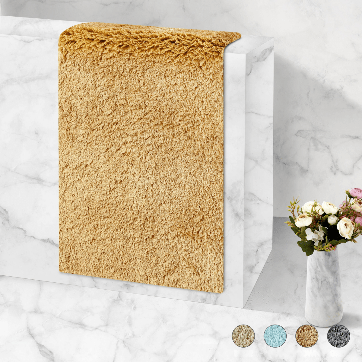 Norvo | Veloura Ultra-Absorberende Bade Matte | Plush sklisikker bade matte for komfort og sikkerhet