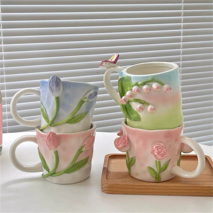 Norvo | Frendorf 3D Floral Håndmalt Krus