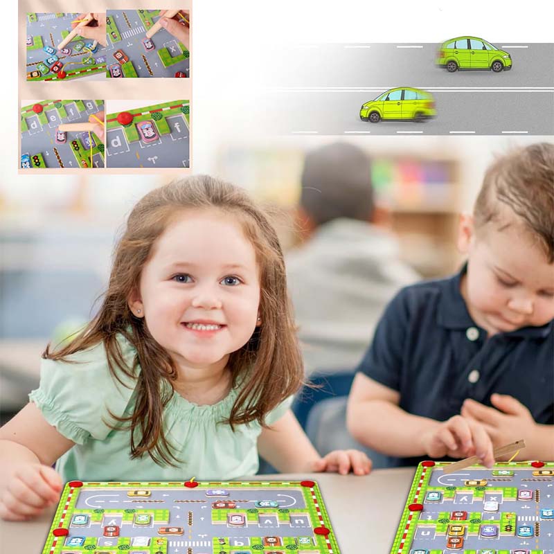 Norvo | Magnetisk alfabet parkeringshus leke