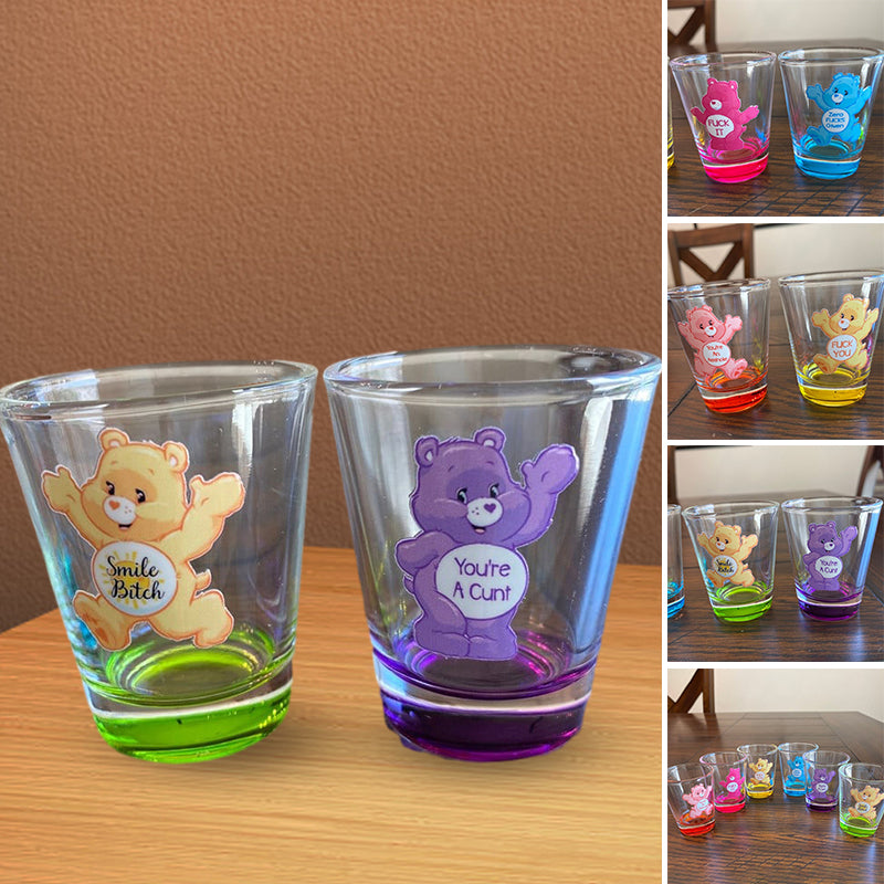 Swear Bears Shot Glasses Set, 6 Pieces | Norvo