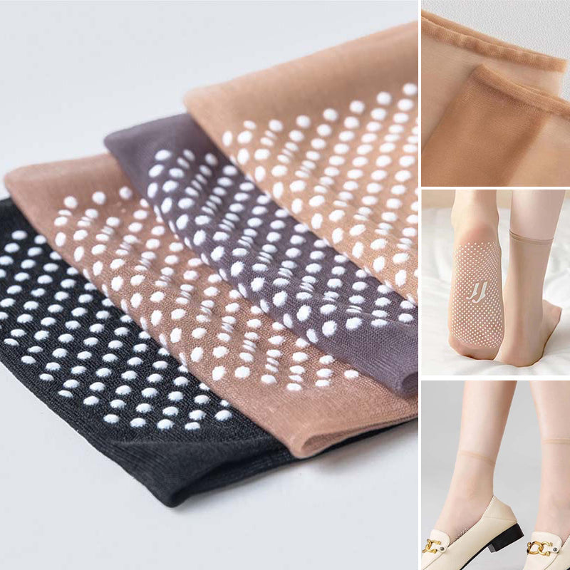 Norvo | Vår Sommer Usynlige Non-Slip Krystall Silke Sokker