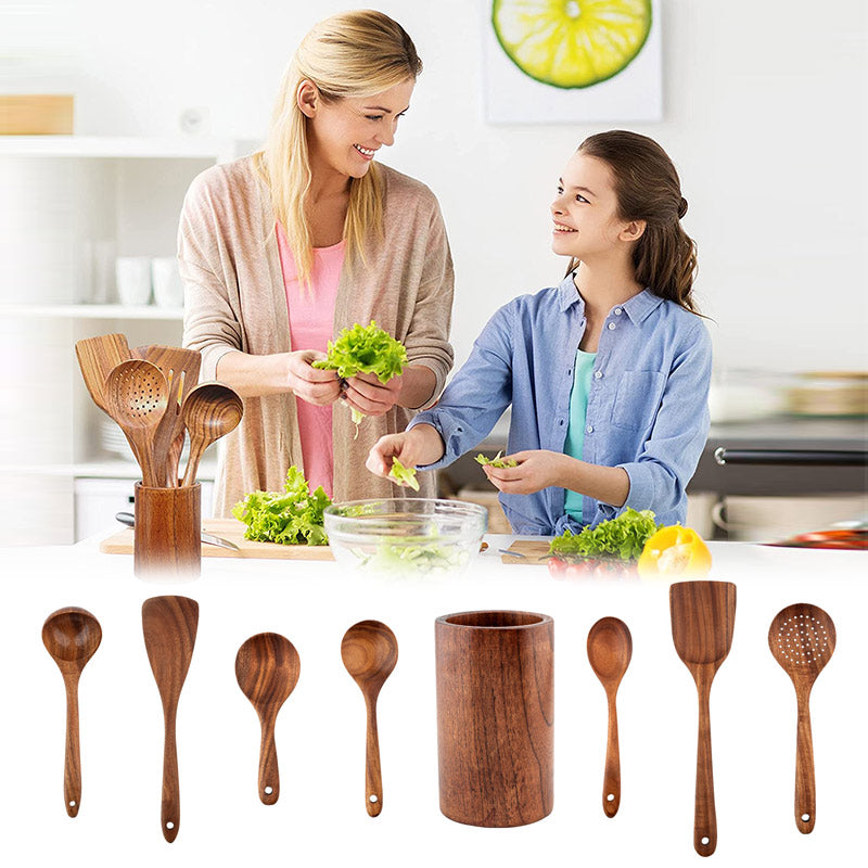 Teak Wood Bestikksett | Norvo