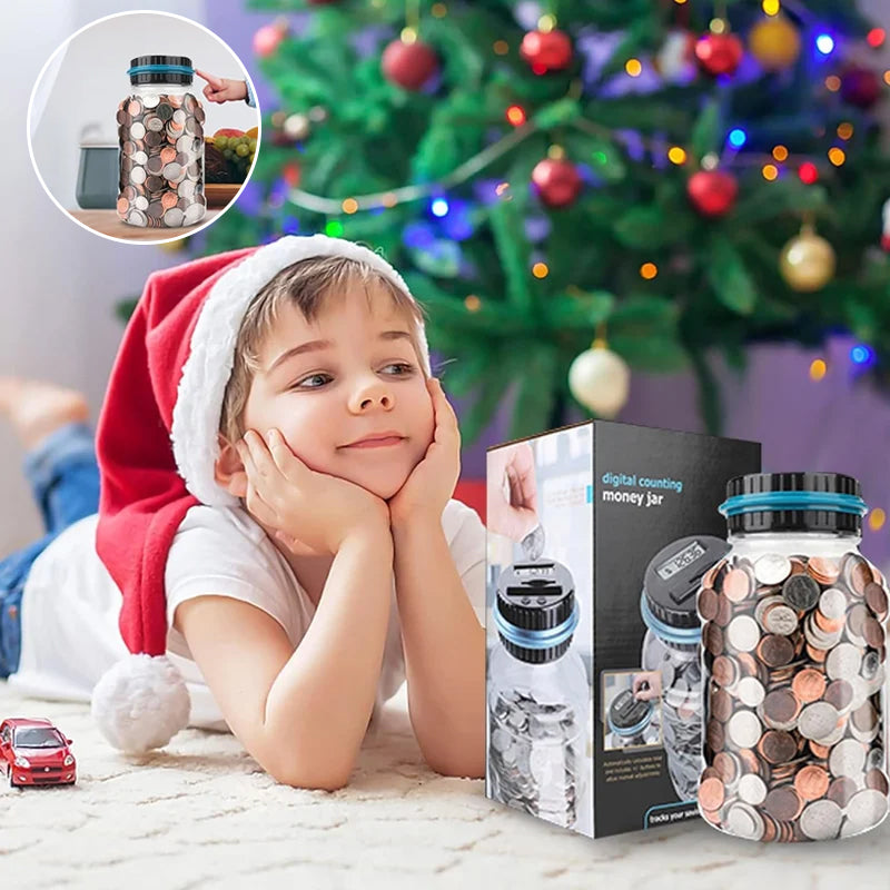 Norvo | Elektronisk Sparegris Tellemynt Digital LCD Tellemynt Penger