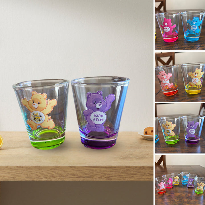 Swear Bears Shot Glasses Set, 6 Pieces | Norvo