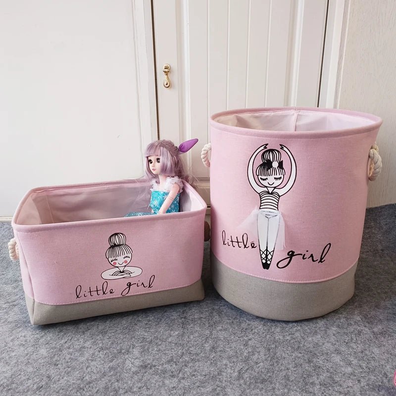 Norvo | Sammenleggbar Oppbevaringskurv for Babyleker og Klær – Holdbar Lerret Organisator med Håndtak – Plassbesparende Design for Barnerom