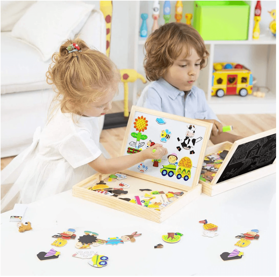 Norvo | MagniDraw Duo – Magnetisk tavle & tavle – Kreativt læringsspill for barn