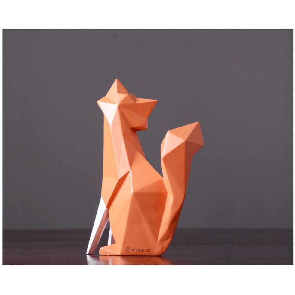 Norvo | Geometrisk Rev Figur – Moderne Harpiks Skulptur