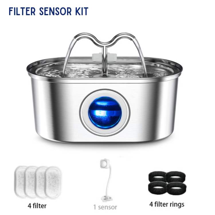 Norvo | Pet Water Fountain | Silent Operation, Durable Stainless Steel & Ideal for Cats and Dogs