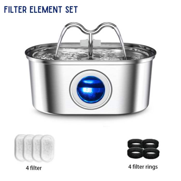 Norvo | Pet Water Fountain | Silent Operation, Durable Stainless Steel & Ideal for Cats and Dogs