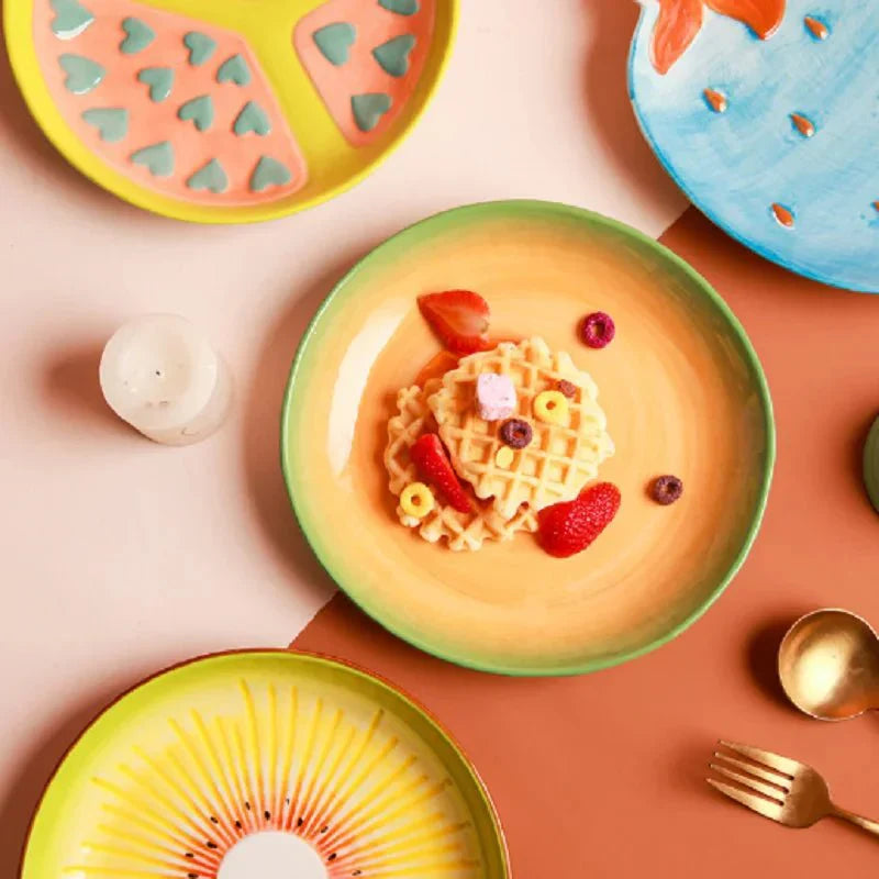 Norvo | Vegetabilske Former Keramisk Salatplate