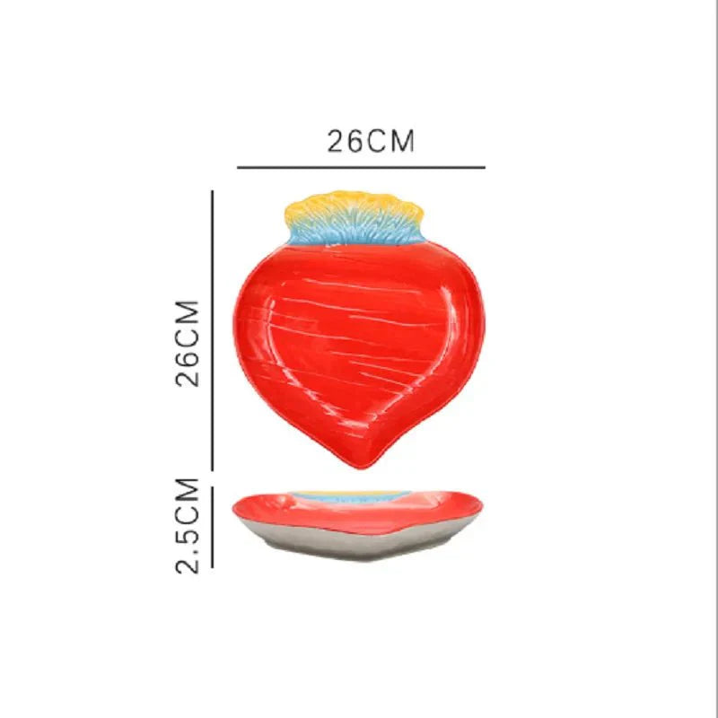 Norvo | Vegetabilske Former Keramisk Salatplate
