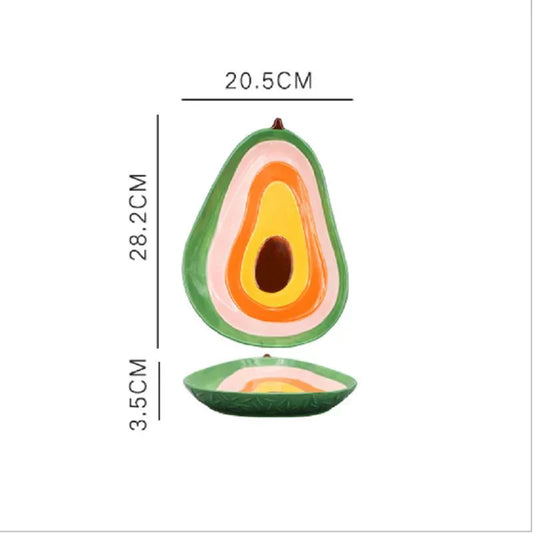 Norvo | Vegetabilske Former Keramisk Salatplate