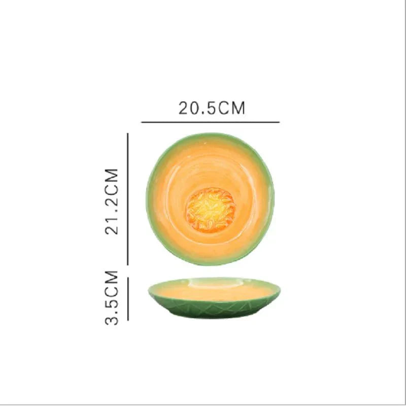 Norvo | Vegetabilske Former Keramisk Salatplate