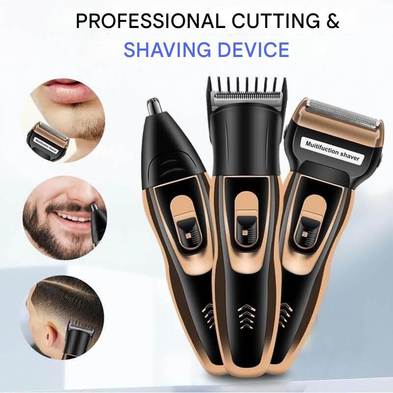 Norvo | ProCare 3-i-1 Trimmer – Trådløs Skjeggtrimmer, Nesehårtrimmer og Barbermaskin