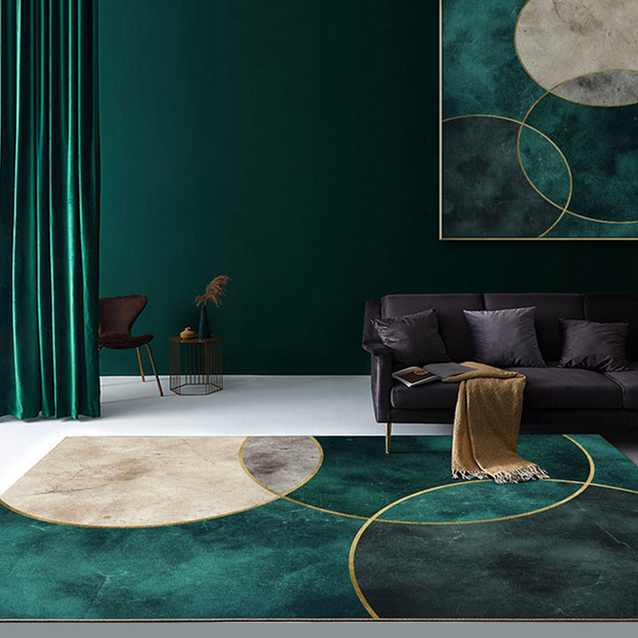 Norvo | Flatt teppe Geometrisk Polyester Vaskbar Anti-skli