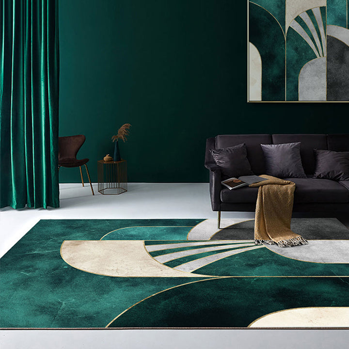 Norvo | Flatt teppe Geometrisk Polyester Vaskbar Anti-skli