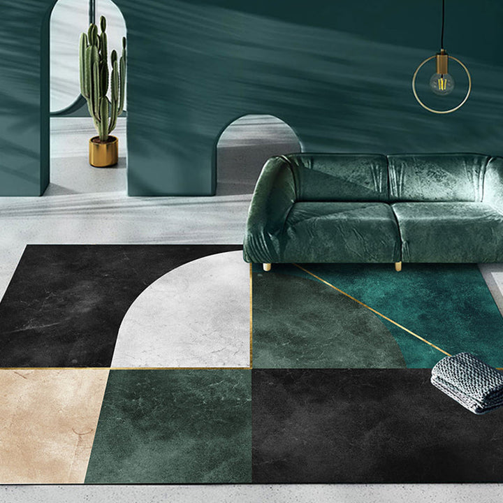 Norvo | Flatt teppe Geometrisk Polyester Vaskbar Anti-skli