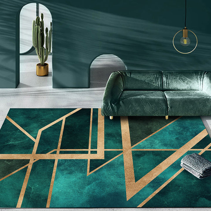 Norvo | Flatt teppe Geometrisk Polyester Vaskbar Anti-skli